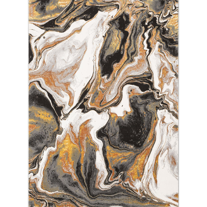 Well Woven Cairo Fay Abstract Modern Yellow Rug & Reviews Wayfair.co.uk